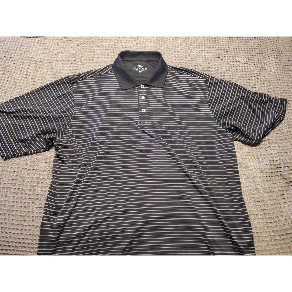 Wedge Performance Men’s XL Navy/Gray Golf Polo Short Sleeve EUC Extra Large